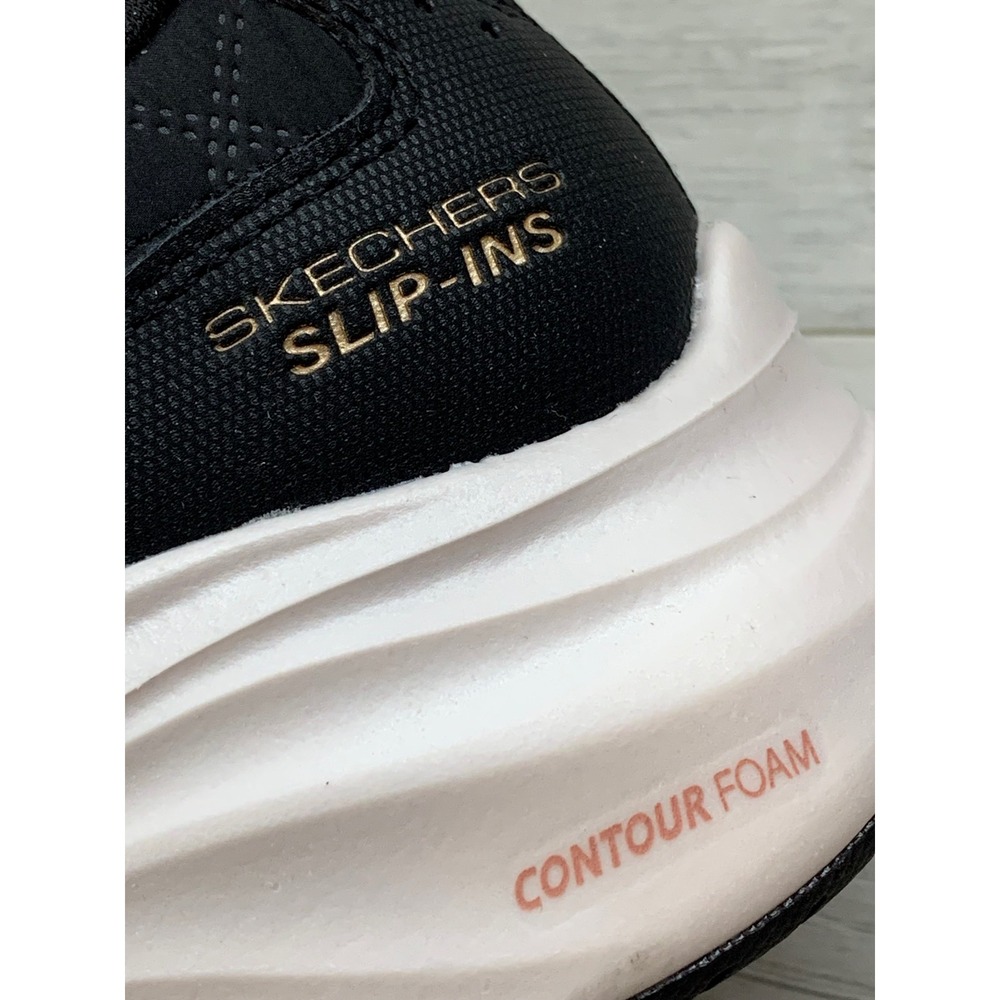 Skechers Women's Sneakers Slip-Ins Cozy Fit Black Rose Gold 6 Shoes - Picture 8 of 11